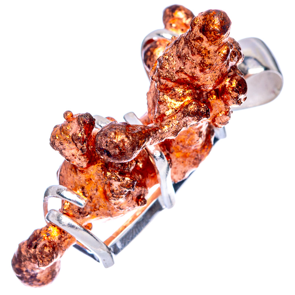 Raw Copper Nugget Pendant 1 3/8" (925 Sterling Silver) P41536