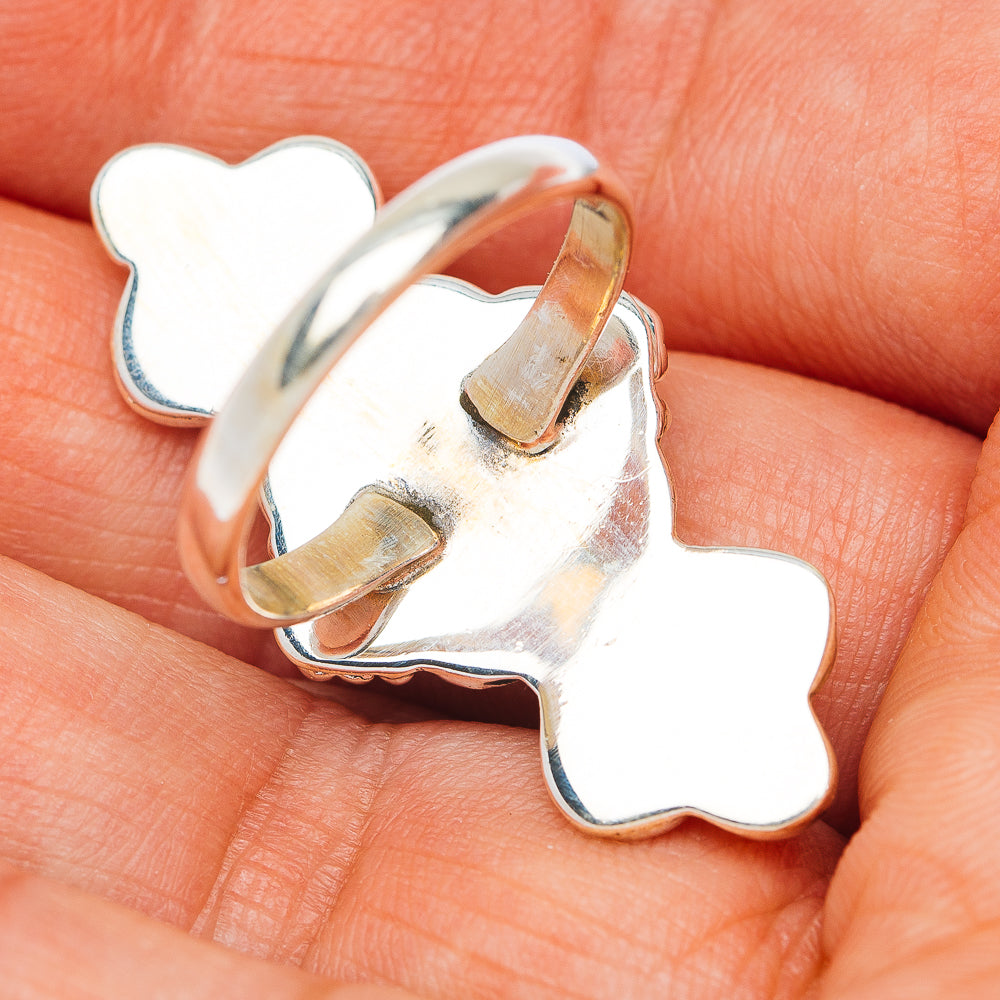 Rainbow Moonstone Ring Size 9 (.925 Sterling Silver)