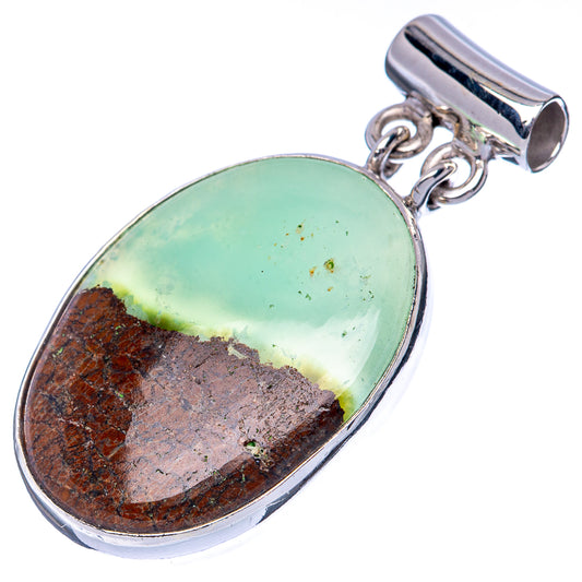 Chrysoprase Pendant 1 5/8" (925 Sterling Silver) P41436
