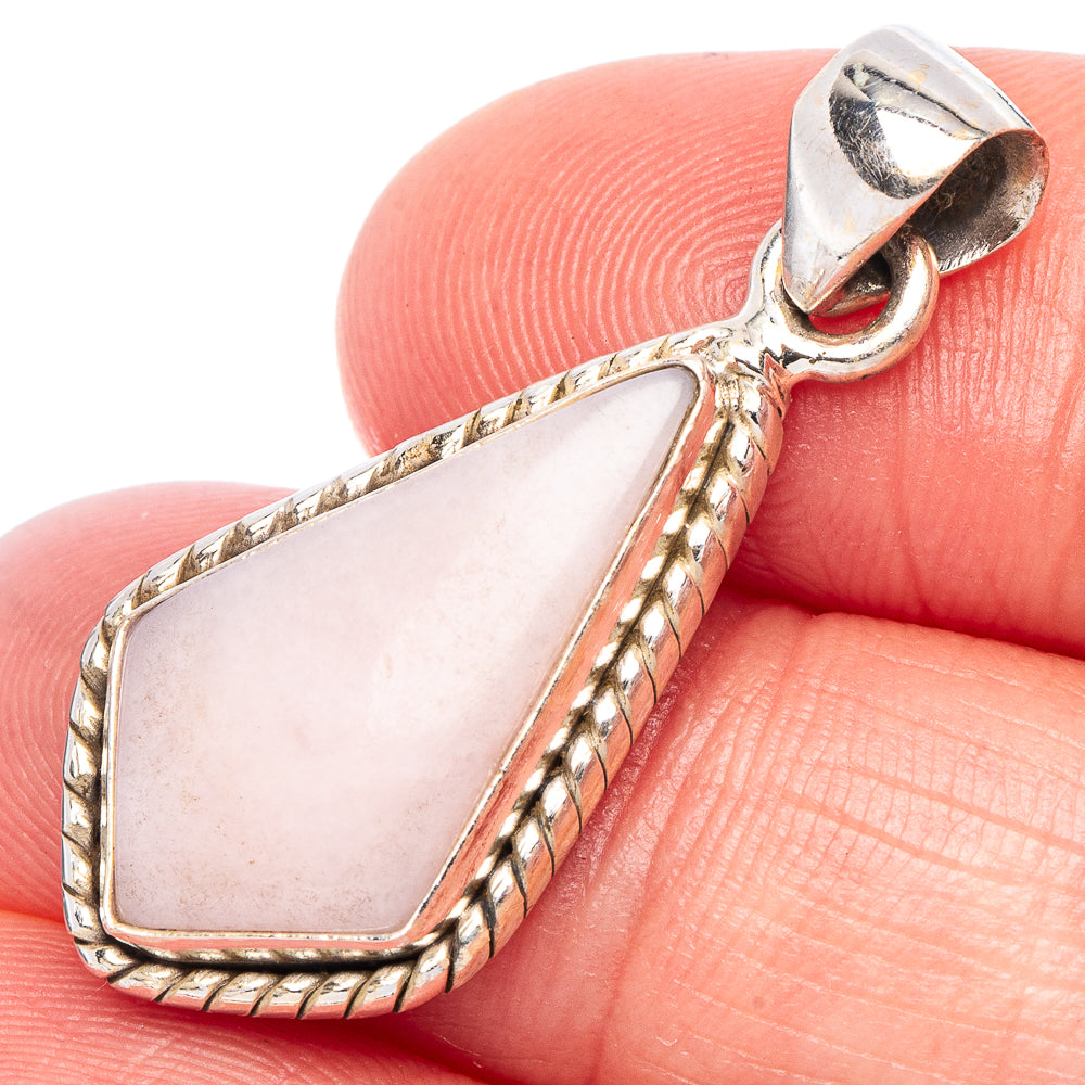 Pink Opal Pendant 1 3/8" (925 Sterling Silver) P44235