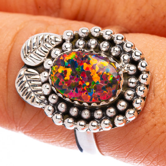 Synthetic Opal Ring Size 8 (925 Sterling Silver) R146273