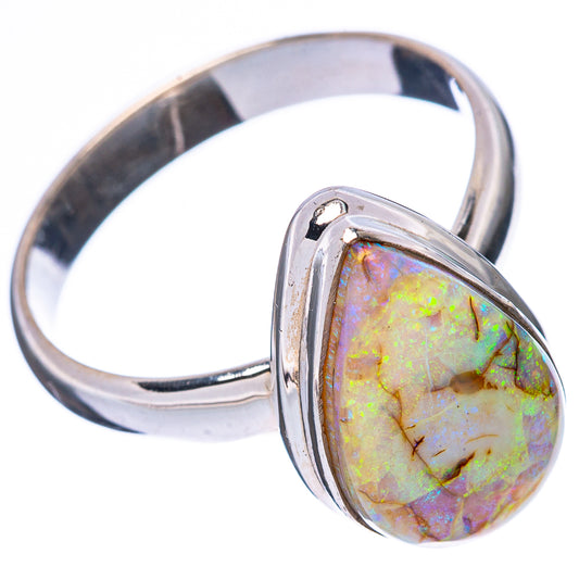Rare Sterling Opal Ring Size 10 (925 Sterling Silver) R4312