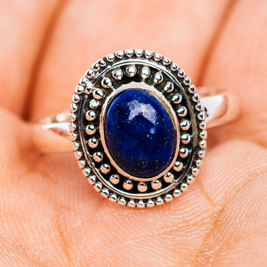 Lapis Lazuli Ring Size 6.5 (.925 Sterling Silver)