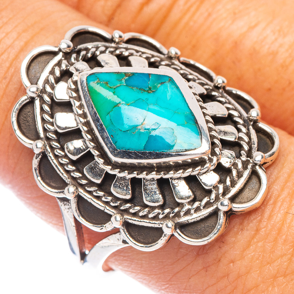Rare Arizona Turquoise Ring Size 9.25 (925 Sterling Silver) R7327