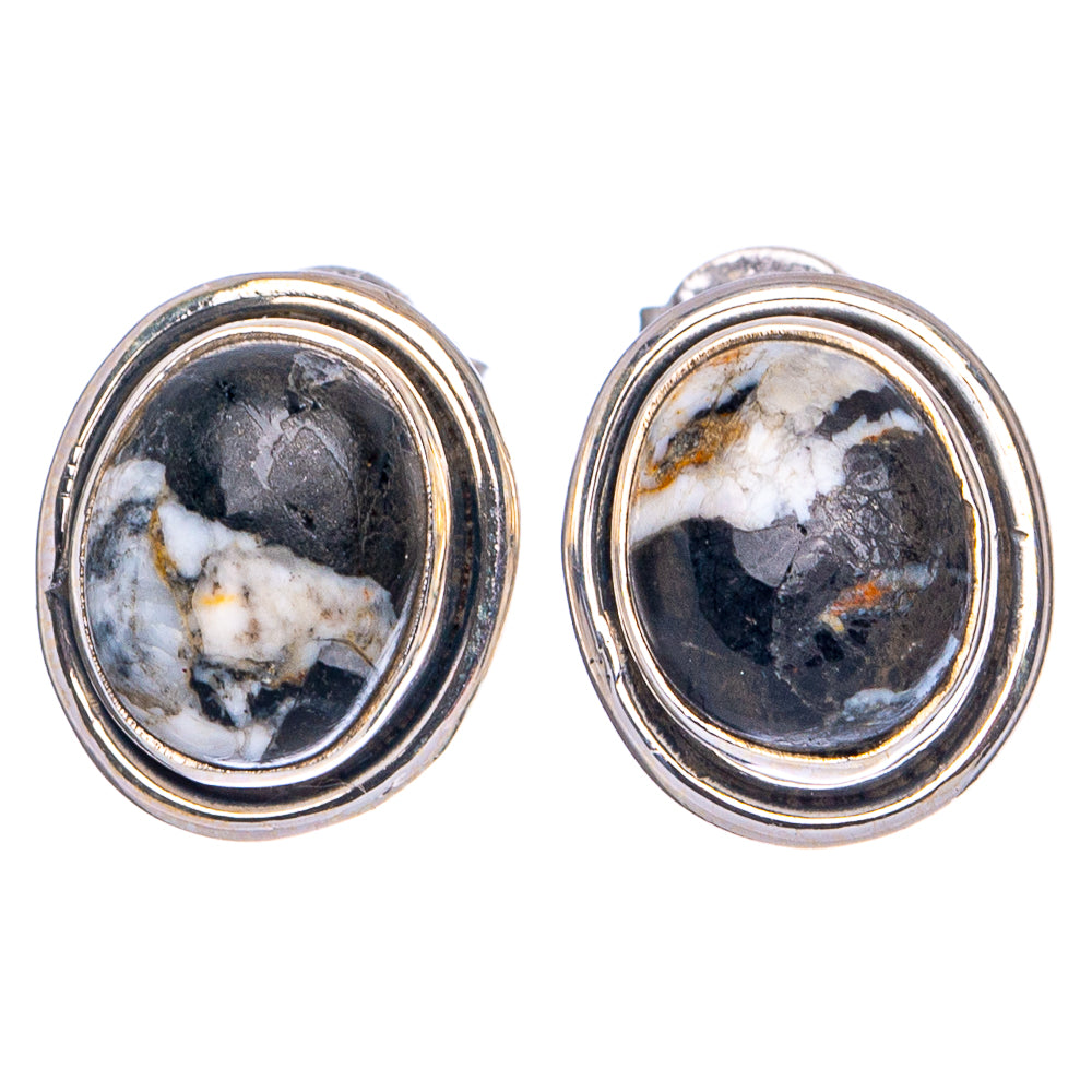 White Buffalo Turquoise Earrings 1/2" (.925 Sterling Silver)