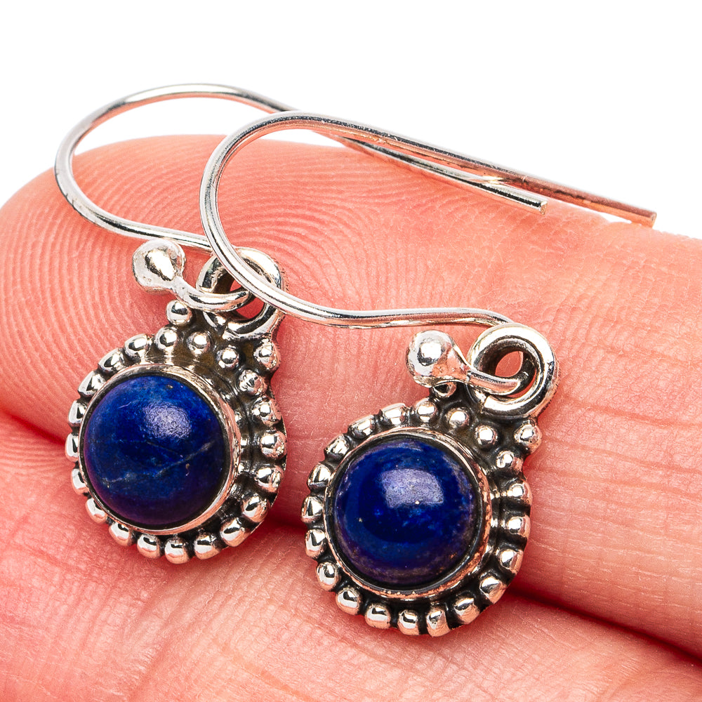 Lapis Lazuli Earrings 1" (925 Sterling Silver) E3003