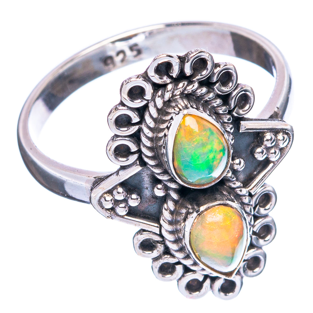 Rare Ethiopian Opal Ring Size 7.5 (925 Sterling Silver) R3694