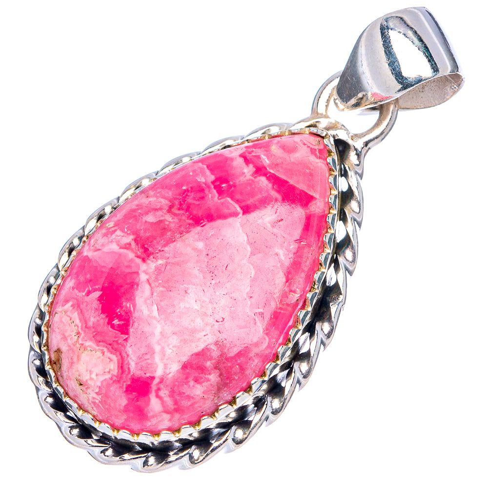 Rhodochrosite Pendant 1 3/8" (.925 Sterling Silver)