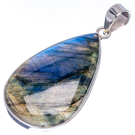 Premium Labradorite Pendant 2 1/8" (.925 Sterling Silver)