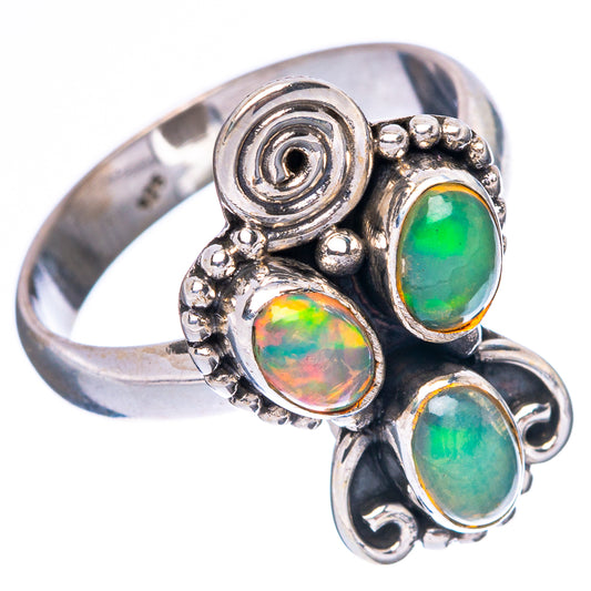 Rare Ethiopian Opal Ring Size 7.25 (925 Sterling Silver) R4333