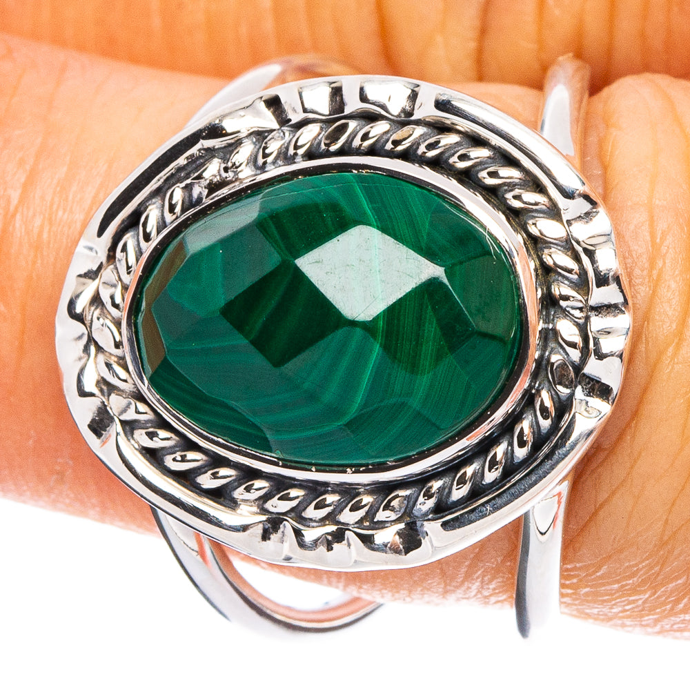 Malachite 925 Sterling Silver Premium Ring Size 6.75 (925 Sterling Silver) R6498