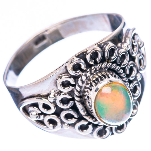 Rare Ethiopian Opal Ring Size 7.5 (925 Sterling Silver) R4367