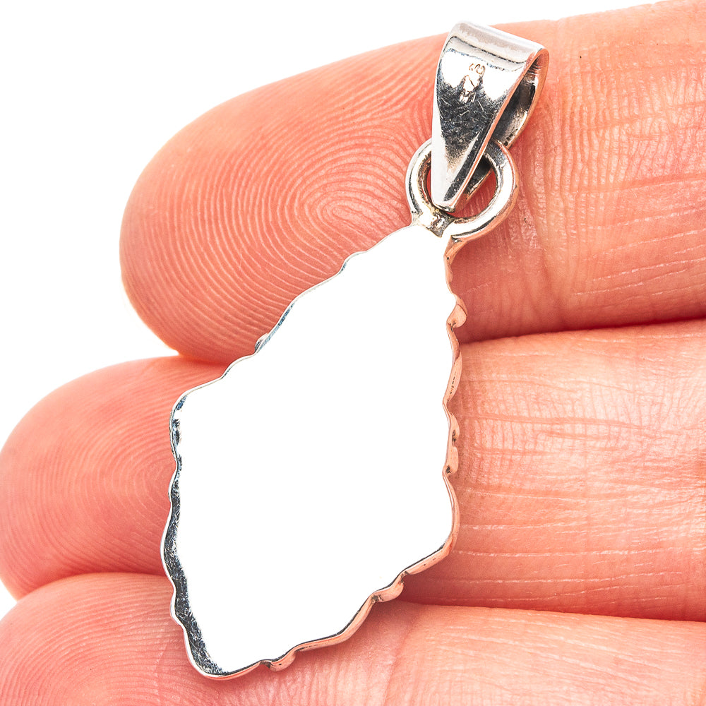 Exclusive Southwestern Style Mosaic Opal Pendant 1 3/8" (.925 Sterling Silver)