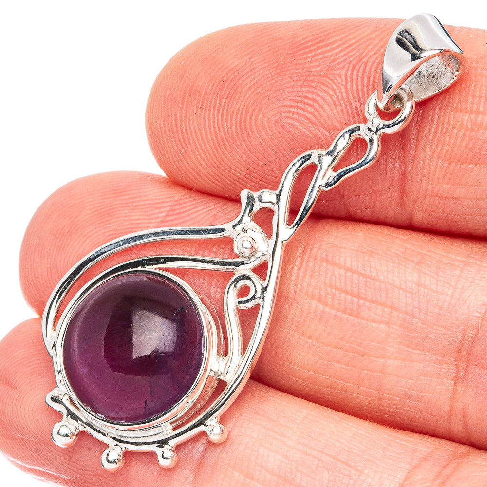 Premium Amethyst Pendant 1 3/4" (925 Sterling Silver) P45000