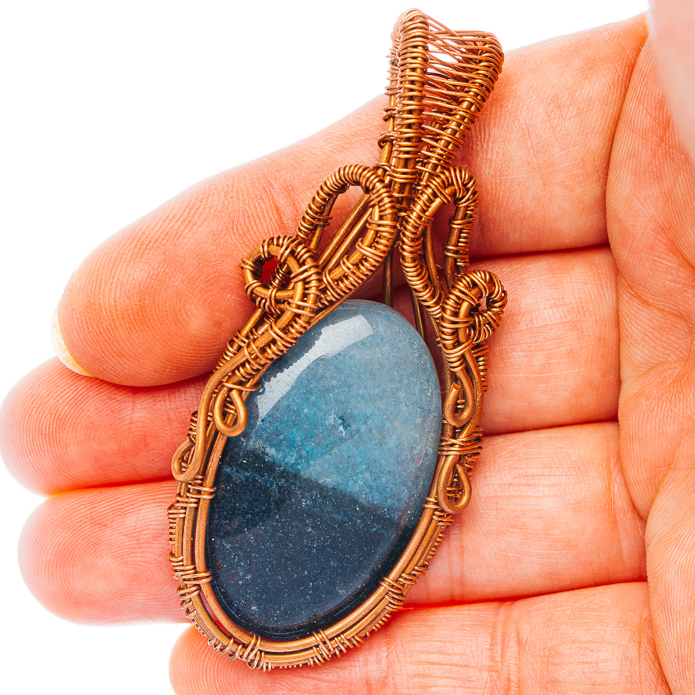 Trolleite Wire Wrap Pendant 2 1/2" (Copper)
