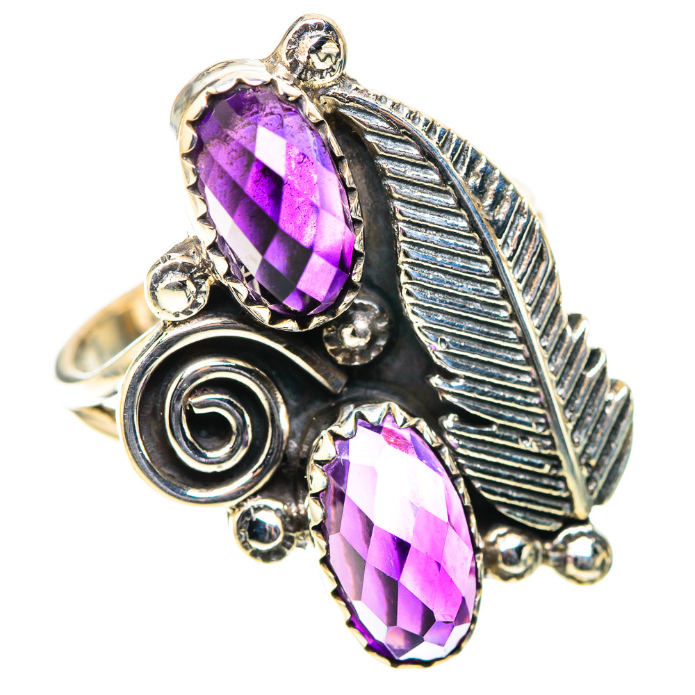 Faceted Amethyst Ring Size 8.25 (925 Sterling Silver) RING138533
