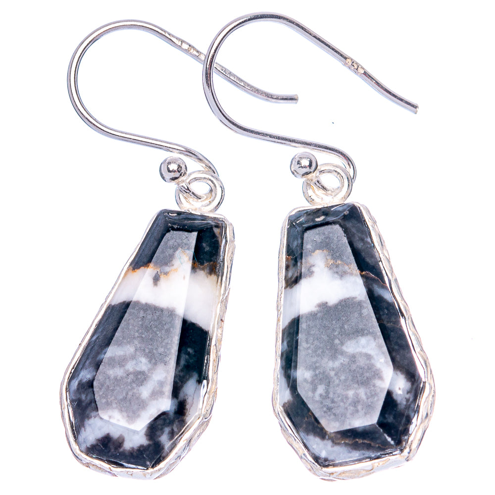 Pinolith Jasper Earrings 1 3/8" (925 Sterling Silver) E1255