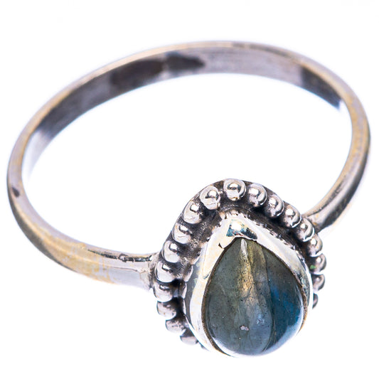 Labradorite Dainty Ring Size 8 (925 Sterling Silver) R5797
