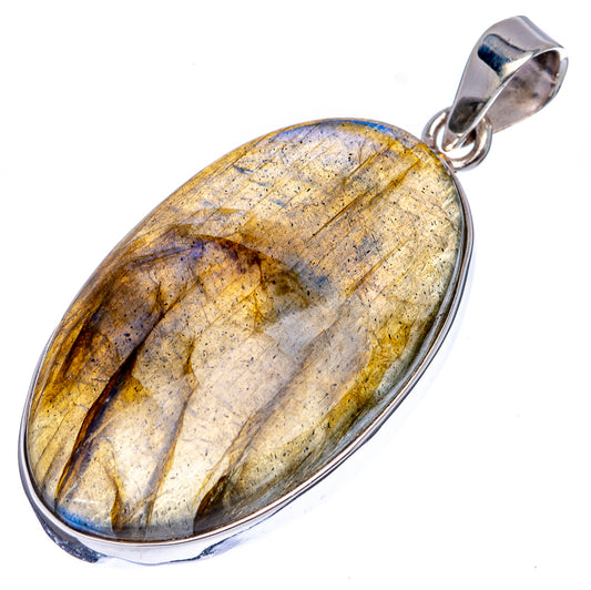 Premium Labradorite Pendant 2" (.925 Sterling Silver)
