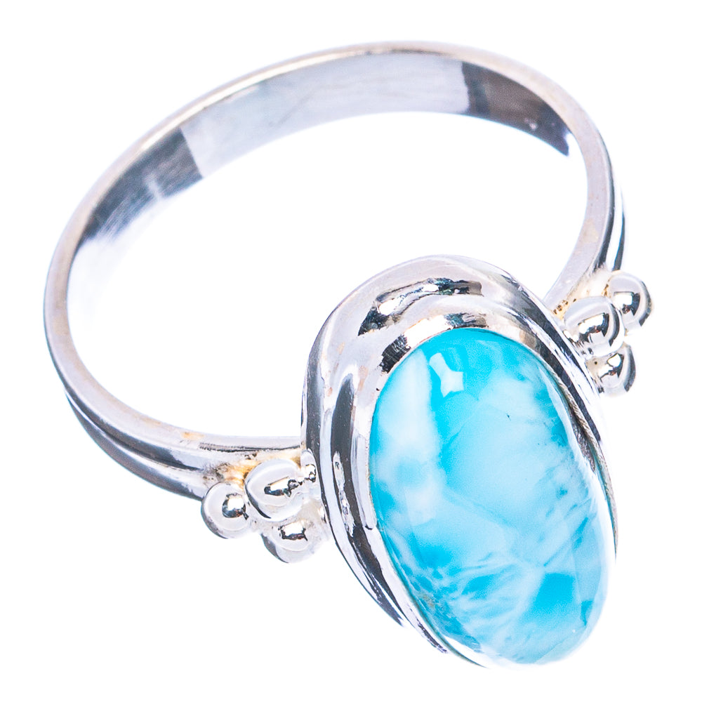 Rare Larimar Ring Size 7.75 (.925 Sterling Silver)