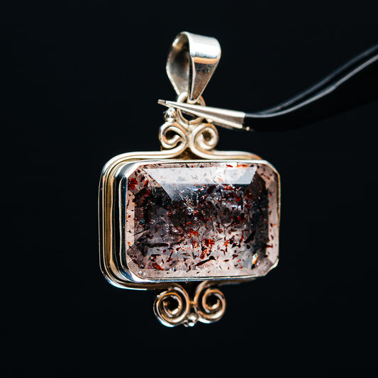 Premium Faceted Lepidocrocite Pendant 1 1/2" (.925 Sterling Silver)