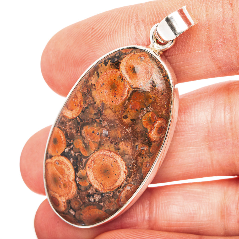Poppy Jasper Pendant 2" (.925 Sterling Silver)