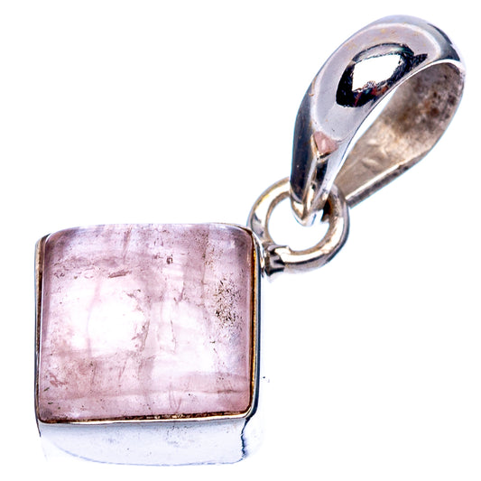 Rose Quartz Dainty Pendant 3/4" (925 Sterling Silver) P43529