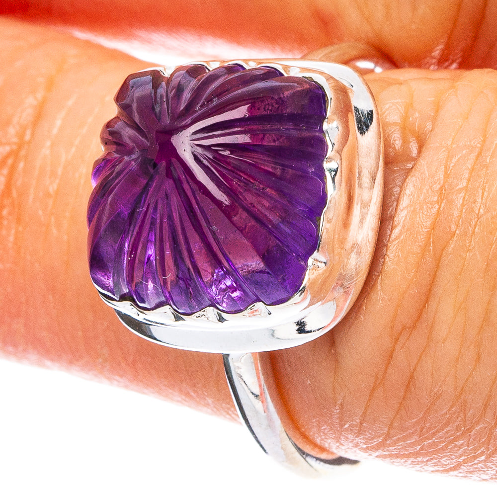 Amethyst 925 Sterling Silver Ring Size 6 (925 Sterling Silver) R6060