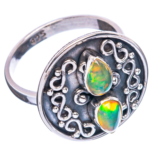 Rare  Ethiopian Opal Ring Size 7 (925 Sterling Silver) R3696