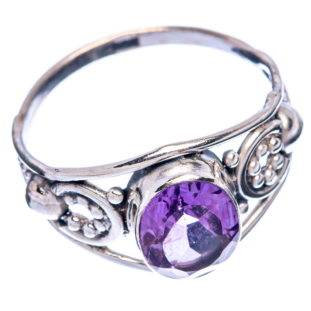 Faceted Amethyst Dainty Ring Size 7.75 (925 Sterling Silver) R145702