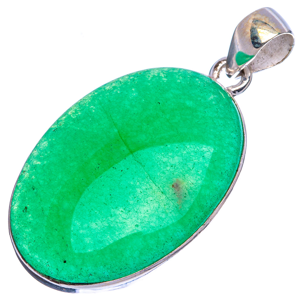 Green Aventurine Pendant 1 5/8" (925 Sterling Silver) P43319