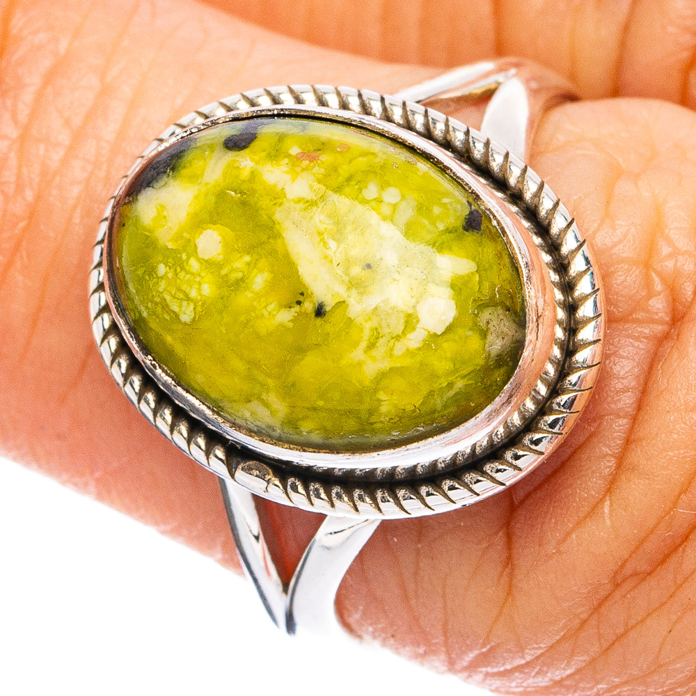 Lizardite Ring Size 7 (925 Sterling Silver) R8245