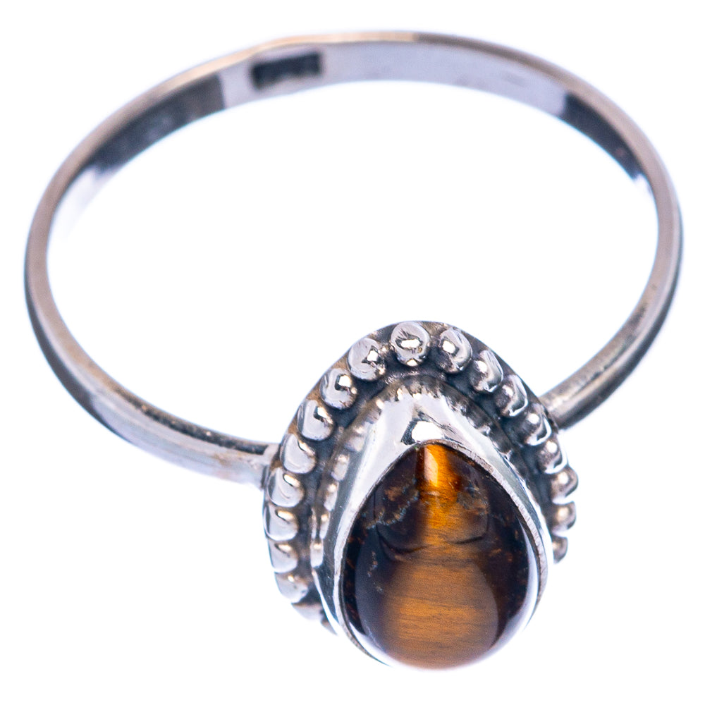 Tiger Eye Dainty Ring Size 7.25 (925 Sterling Silver) R145474