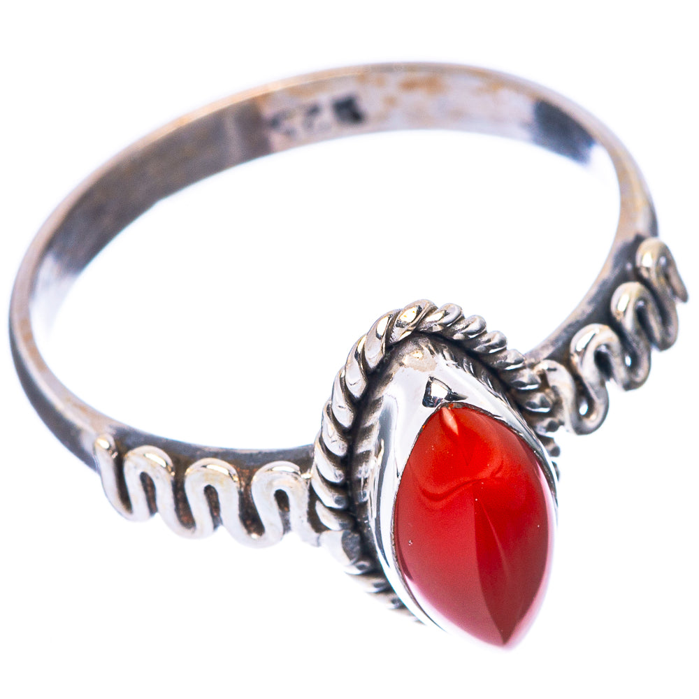 Red Onyx Ring Size 7.75 (925 Sterling Silver) R5662