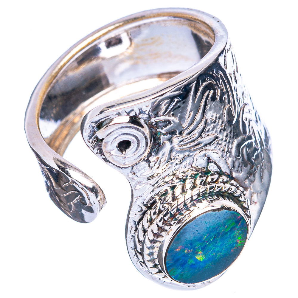 Rare Doublet Opal Ring Size 6.75 (925 Sterling Silver) R3670
