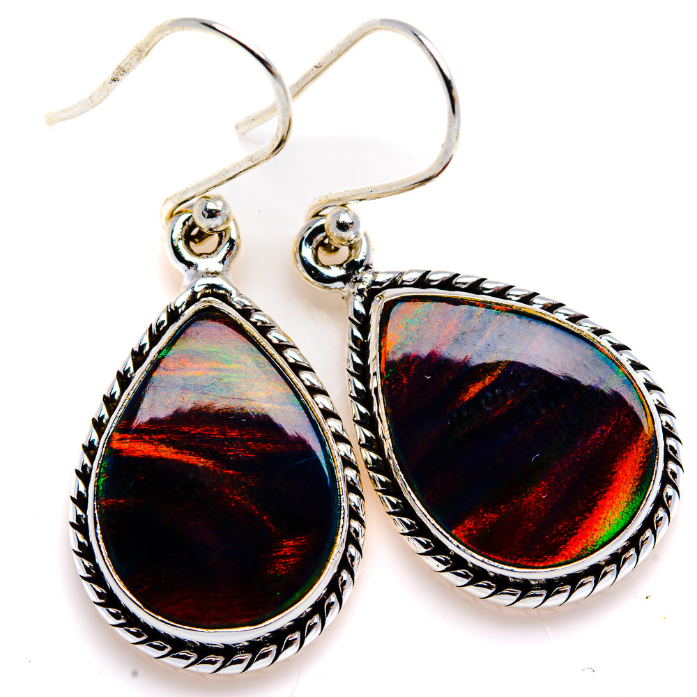 Aura Opal Earrings 1 1/2" (925 Sterling Silver) EARR432072