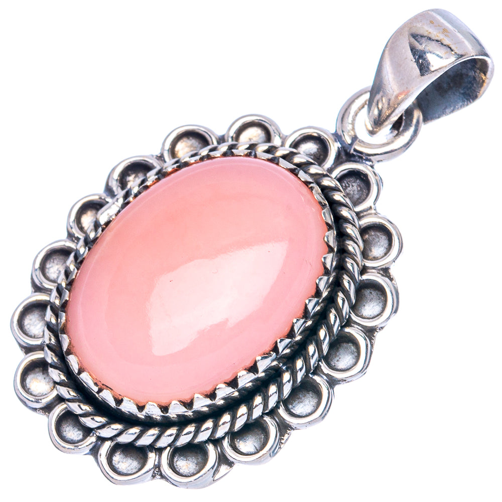 Pink Queen Conch Shell Pendant 1 3/8" (925 Sterling Silver) P42029