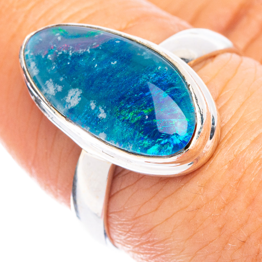 Rare Triplet Opal Ring Size 7.25 (925 Sterling Silver) R7823