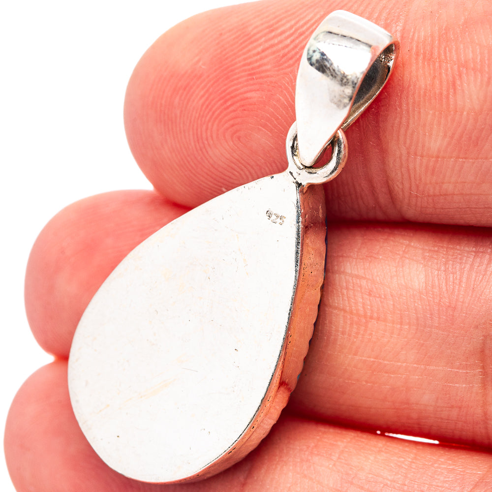 Purple Copper Turquoise Pendant 1 1/2" (.925 Sterling Silver)