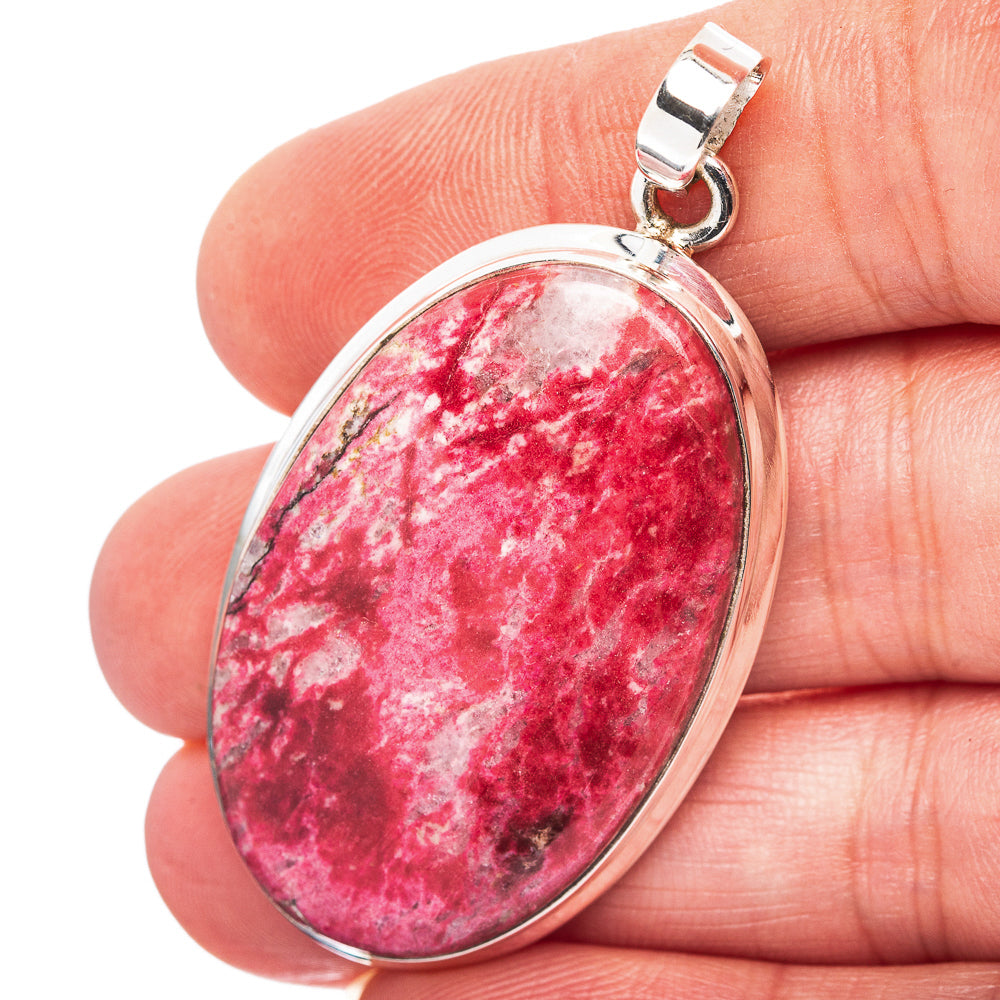 Thulite Pendant 2" (.925 Sterling Silver)