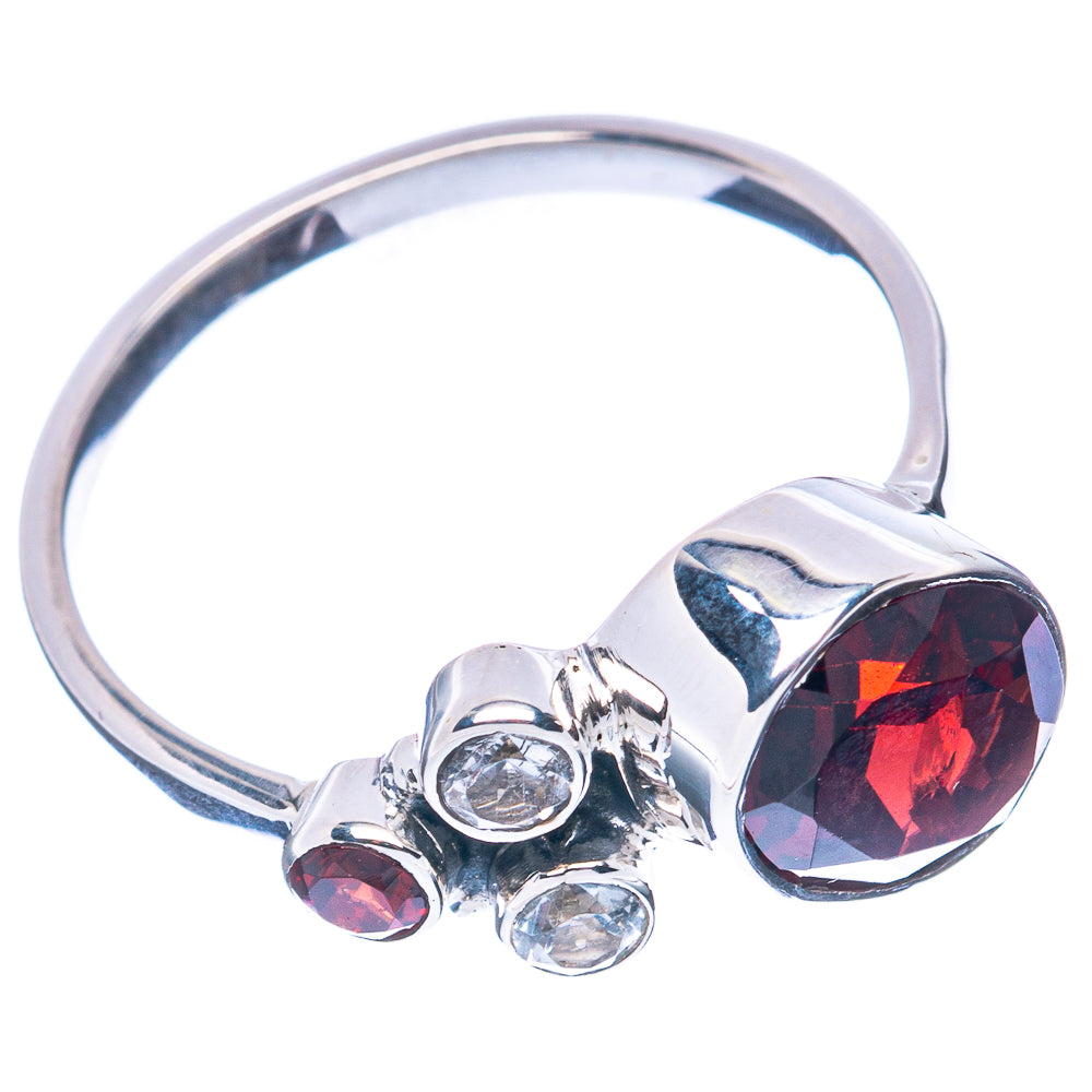 Premium Garnet 925 Sterling Silver Ring Size 9 (925 Sterling Silver) R2733
