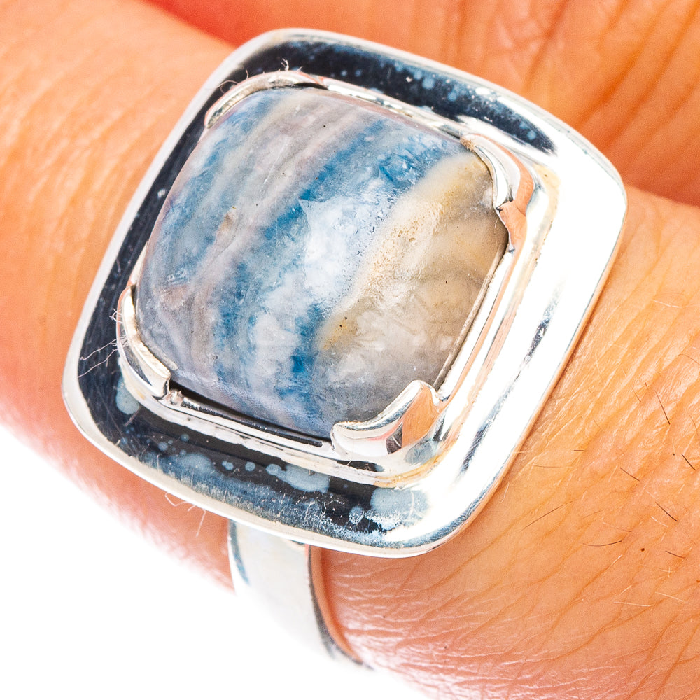Blue Scheelite Ring Size 7 (925 Sterling Silver) R7071