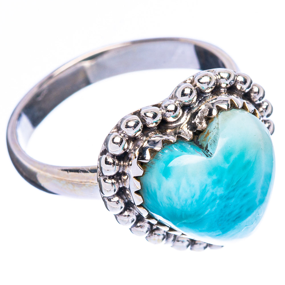 Larimar Heart 925 Sterling Silver Ring Size 8 Ana Co R2518