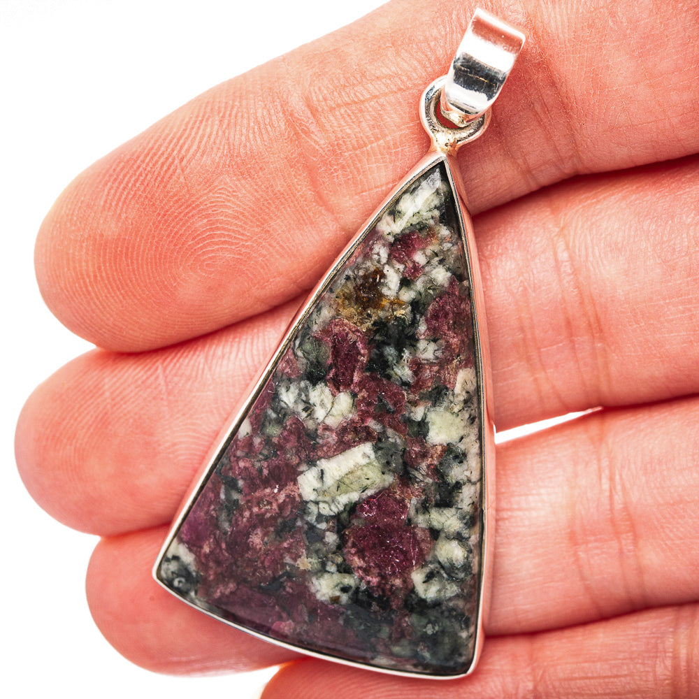 Eudialyte Pendant 2" (.925 Sterling Silver)