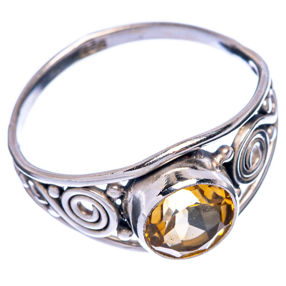 Faceted Citrine Dainty Ring Size 7 (925 Sterling Silver) R145653