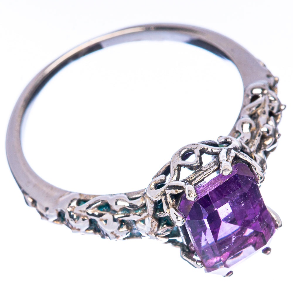 Value Faceted Amethyst Ring Size 6.75 (925 Sterling Silver) R3078