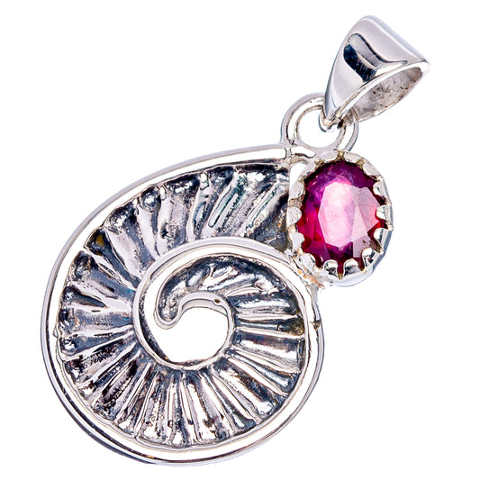 Signature Burmese Ruby Pendant 1 1/8" (.925 Sterling Silver)