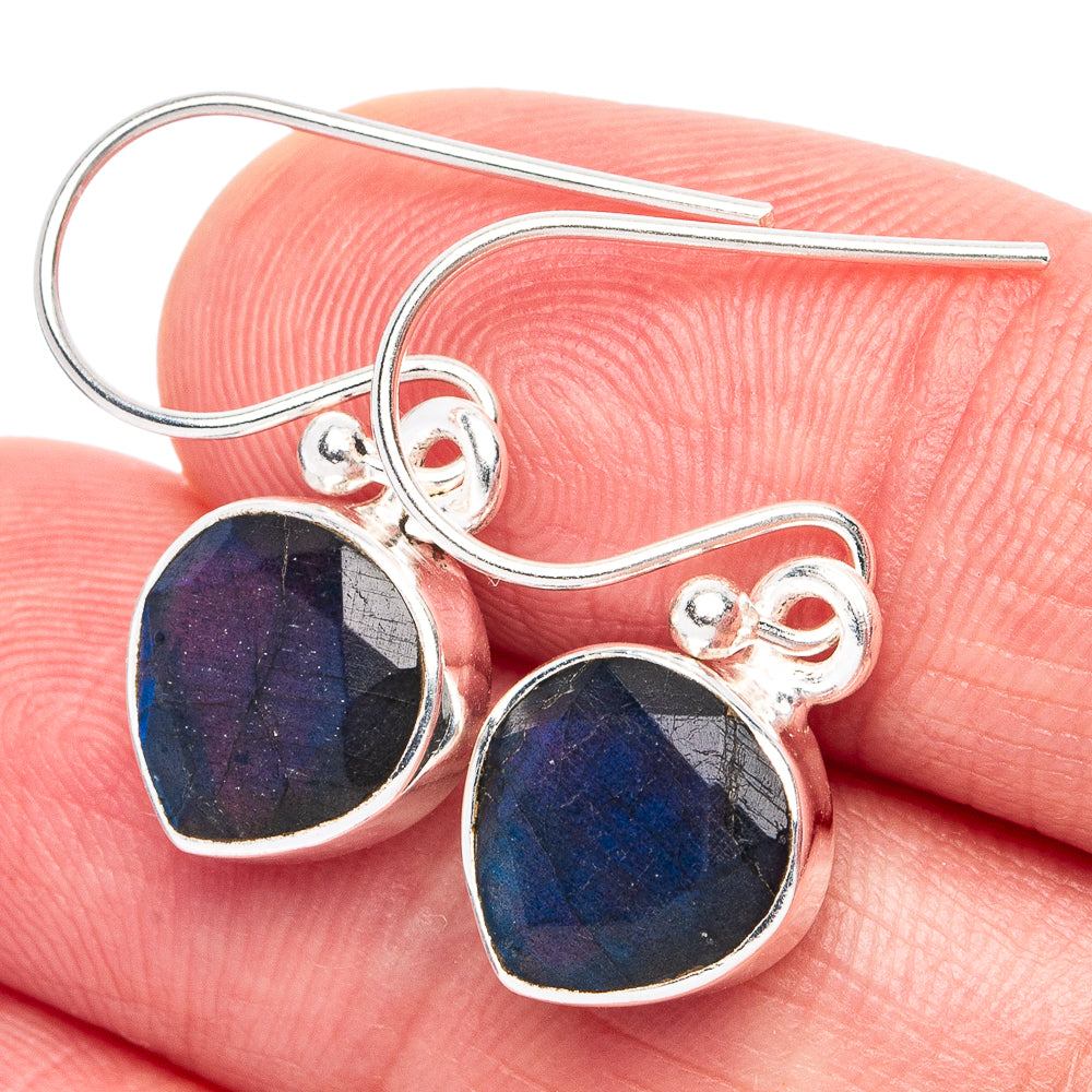 Labradorite Earrings 1 1/8" (925 Sterling Silver) E2966