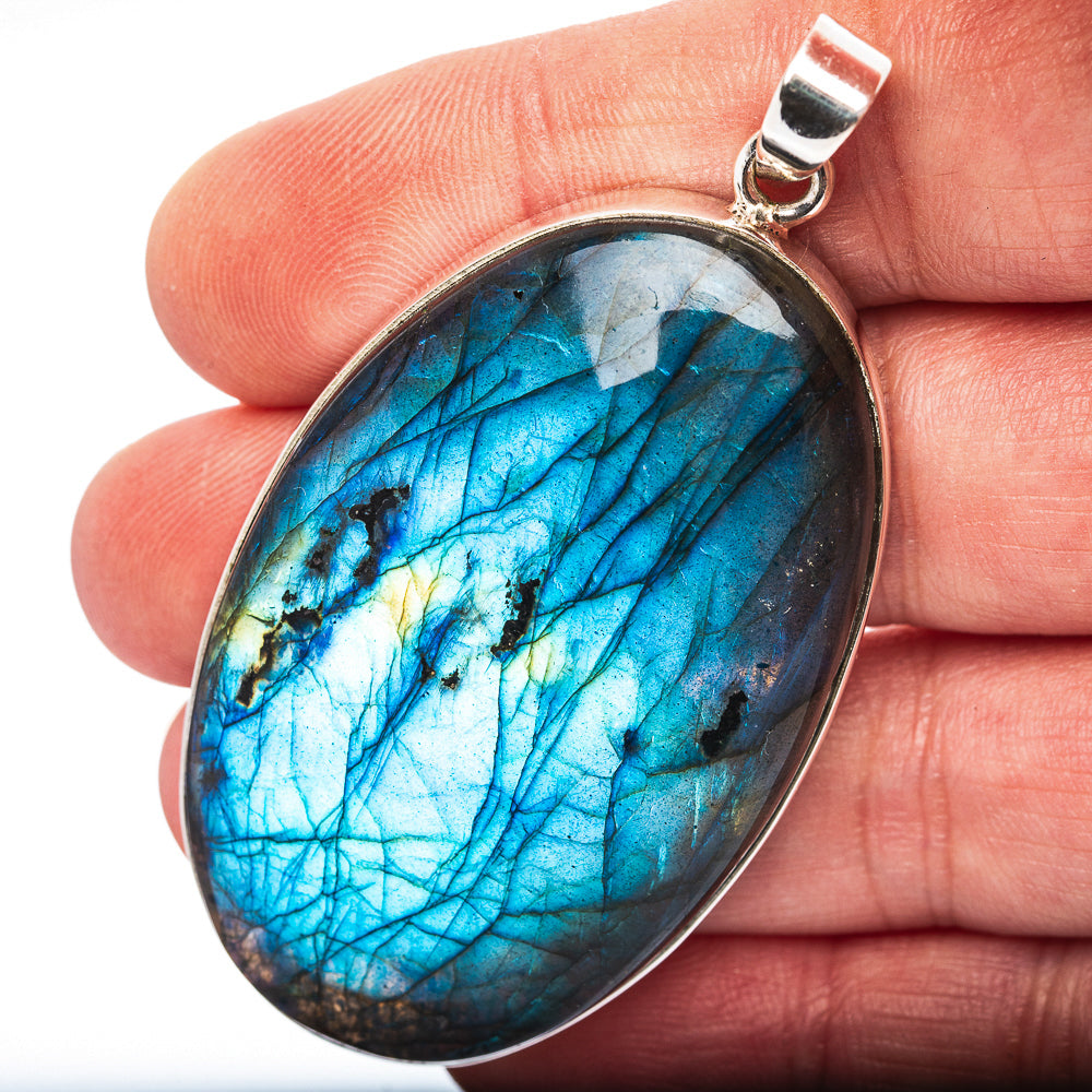 Labradorite Pendant 2 3/8" (.925 Sterling Silver)