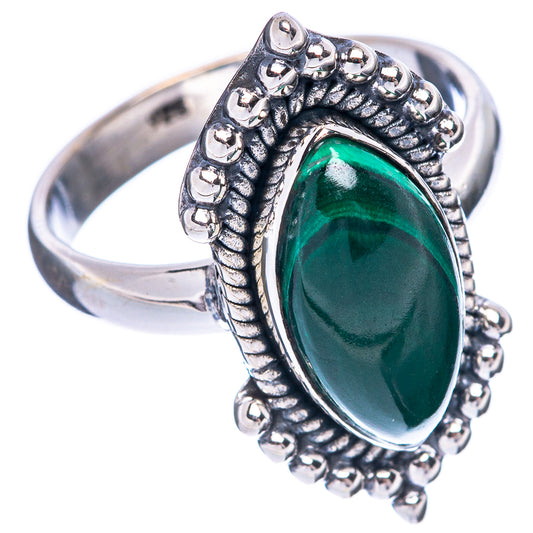Malachite 925 Sterling Silver Ring Size 6.75 (925 Sterling Silver) R5390